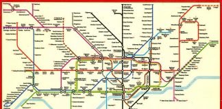 The London underground map